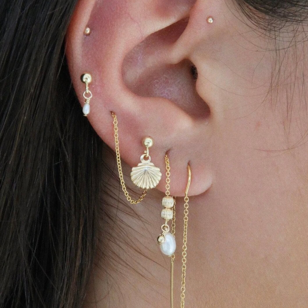 Ocean Eyes Shell Drop – Perth Permanent Jewellery